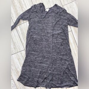 LuLaRoe Black and White long Sweater Cardigan Coverup MEDIUM EUC